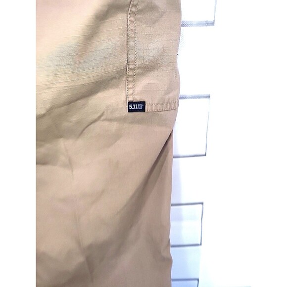 5.11 Tactical Mens 40x32 Pants Cargo Pockets Brown Side Waist Elastic Utilitech - Picture 7 of 8